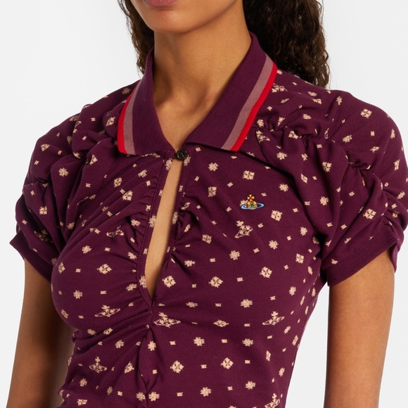 Pulling printed ruched cotton midi dress - Picture 10 of 12